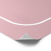 Schlichtes Blumenkreuz auf rosa Taufe Willkommen Poster (Ecke)