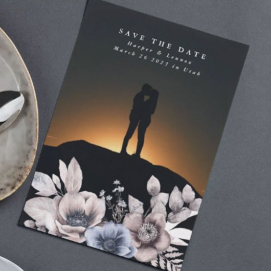 Schlichtes Bohemisches getrocknetes, blumengeschwä Save The Date