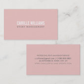 SCHLICHTES BOLD MINIMAL Smart Text Baby pink + gra Visitenkarte (Vorne/Hinten)