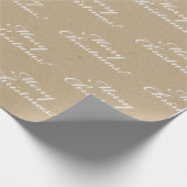 Schlichtes braunes Papier mit weißen Mustern Geschenkpapier (Ecke)