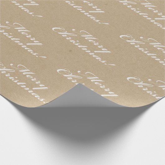 Schlichtes braunes Papier mit weißen Mustern Geschenkpapier (Ecke)