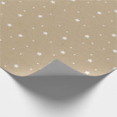 Schlichtes braunes Papier mit weißen Mustern Geschenkpapier (Ecke)