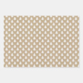 Schlichtes Braunpapier mit Weihnachtsdesigns Geschenkpapier Set (Vorderseite 3)