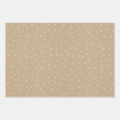 Schlichtes Braunpapier mit Weihnachtsdesigns Geschenkpapier Set (Vorderseite)