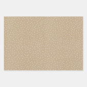 Schlichtes Braunpapier mit Weihnachtsdesigns Geschenkpapier Set (Vorderseite 3)