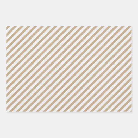 Schlichtes Braunpapier mit Weihnachtsdesigns Geschenkpapier Set (Vorderseite)