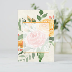 Schlichtes Budget Elegantes orangefarbenes Blumenh Einladung