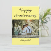 schlichtes bunt minimales Happy Jubiläum Foto (Stehend Vorderseite)