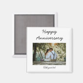 schlichtes bunt minimales Happy Jubiläum Foto Magnet (Vorderseite/Rückseite)