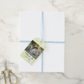 schlichtes, bunter minimales Foto SPARKLE RETTETE Geschenkanhänger (Mit Garn)