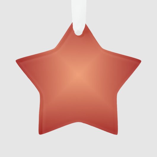 Schlichtes Burnt Orange>Akrylsternornament Ornament (Vorderseite)