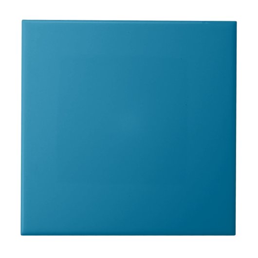 Schlichtes Cerulalblau Fliese (Vorderseite)