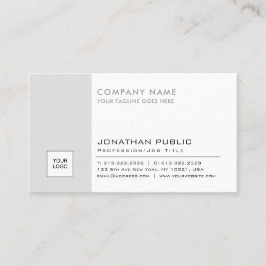 Schlichtes Corporate Modern Berufliches Elegantes  Visitenkarte (Vorderseite)