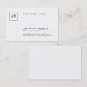 Schlichtes Creative Sleek Own Company Logo Visitenkarte (Vorne/Hinten)