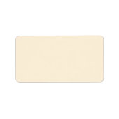 Schlichtes Creme- oder Elfenbeinhintergrund Adressaufkleber (Vorne)