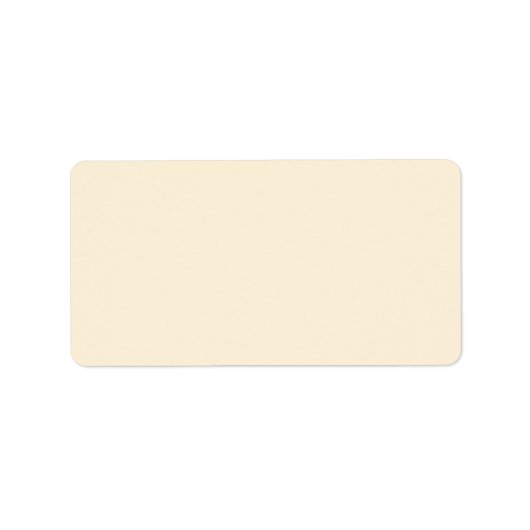 Schlichtes Creme- oder Elfenbeinhintergrund Adressaufkleber (Vorne)