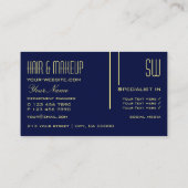 Schlichtes dunkles Indigo Blau mit Beruflichen Ini Visitenkarte (Rückseite)