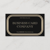 Schlichtes Einfach-Gold-Schwarz-Elegant Visitenkarte (Vorderseite)