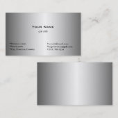 schlichtes, einfaches, glänzendes Metall Visitenkarte (Vorne/Hinten)