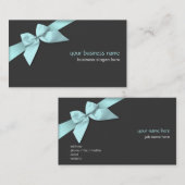 Schlichtes einfaches hellblaues Band auf Visitenkarte (Vorne/Hinten)