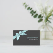 Schlichtes einfaches hellblaues Band auf Visitenkarte (Stehend Vorderseite)