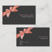 Schlichtes einfaches korallenrotes rotes Band auf Visitenkarte (Vorne/Hinten)