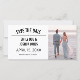 schlichtes, einfaches Save the Date Hochzeitsschem