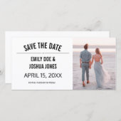 schlichtes, einfaches Save the Date Hochzeitsschem (Vorne/Hinten)