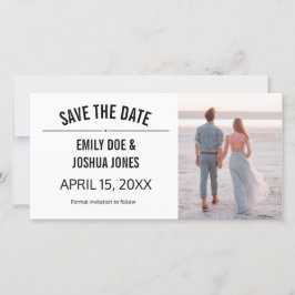 schlichtes, einfaches Save the Date Hochzeitsschem