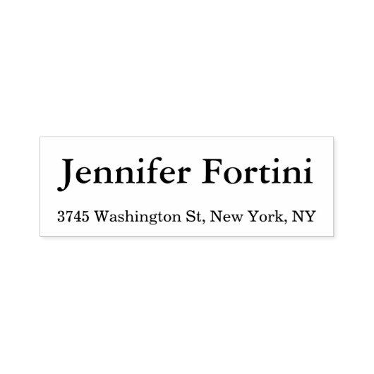 Schlichtes Einfaches Schwarz & Weiß Permastempel (Design)