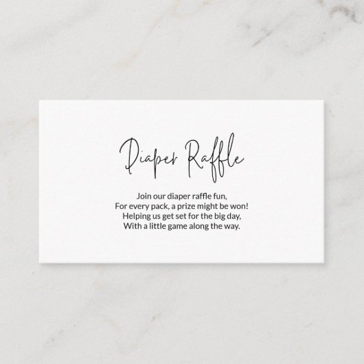 Schlichtes einfaches Windelwaschgerät Begleitkarte (Vorderseite)