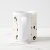 Schlichtes Elefantenmuster Jumbo-Tasse (Rückseite)