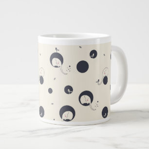 Schlichtes Elefantenmuster Jumbo-Tasse