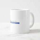 Schlichtes elegantes blaues Minimalistisches Desig Jumbo-Tasse (Vorderseite Rechts)