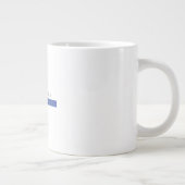 Schlichtes elegantes blaues Minimalistisches Desig Jumbo-Tasse (Rechts)