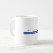 Schlichtes elegantes blaues Minimalistisches Desig Kaffeetasse (Vorderseite Links)