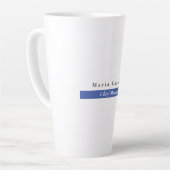 Schlichtes elegantes blaues Minimalistisches Desig Milchtasse (Linke Ecke)