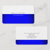 Schlichtes elegantes blaues Minimalistisches Desig Visitenkarte (Vorne/Hinten)