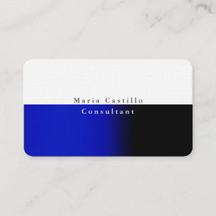 Schlichtes elegantes blaues Minimalistisches Desig Visitenkarte