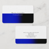 Schlichtes elegantes blaues Minimalistisches Desig Visitenkarte (Vorne/Hinten)