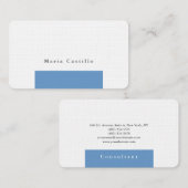 Schlichtes elegantes blaugraues Minimalistisches D Visitenkarte (Vorne/Hinten)