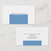 Schlichtes elegantes blaugraues Minimalistisches D Visitenkarte (Vorne/Hinten)