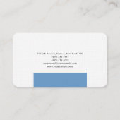 Schlichtes elegantes blaugraues Minimalistisches D Visitenkarte (Rückseite)