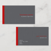 Schlichtes Elegantes, einfaches Rotes Strip Visitenkarte (Vorne/Hinten)