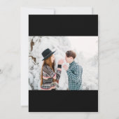 schlichtes elegantes Foto glücklich neues Jahr Save The Date (Rückseite)