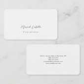 Schlichtes elegantes Kalligrafie-Skript Minimalist Visitenkarte (Vorne/Hinten)