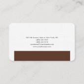 Schlichtes, elegantes, Minimalistisches Design in Visitenkarte (Rückseite)