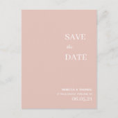 schlichtes elegantes Non-Foto Save the Date Postka Postkarte (Vorderseite)