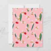 schlichtes, elegantes rosa Valentin Mitteilungskarte (Rückseite)