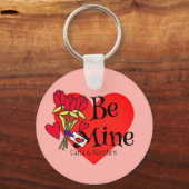 schlichtes, elegantes rosa Valentin, süß für den C Schlüsselanhänger (Vorderseite)